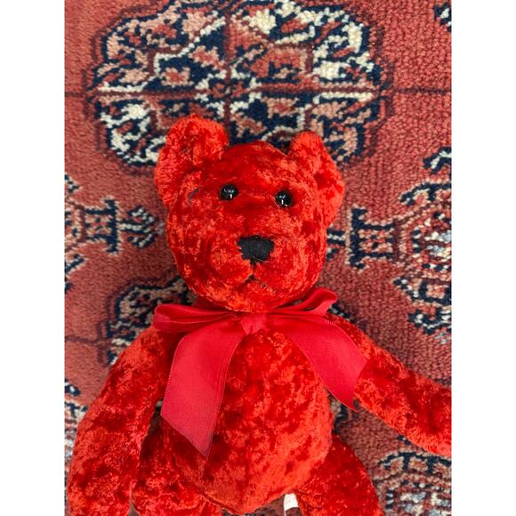 PBC International Crimson Red Valentines Plush Small 10" Teddy Bear - Picture 2 of 5